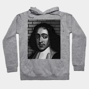 Baruch Spinoza Black And White Portrait | Baruch Spinoza Artwork 2 Hoodie